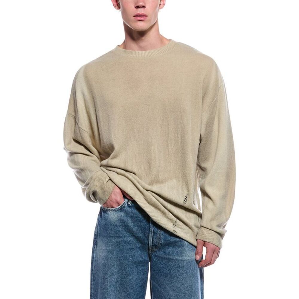 Our Legacy Mens  Wool Crewneck Sweater, Green